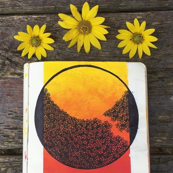 Path Of Flowers - Original Art Journal Print - Picture 3 of 8